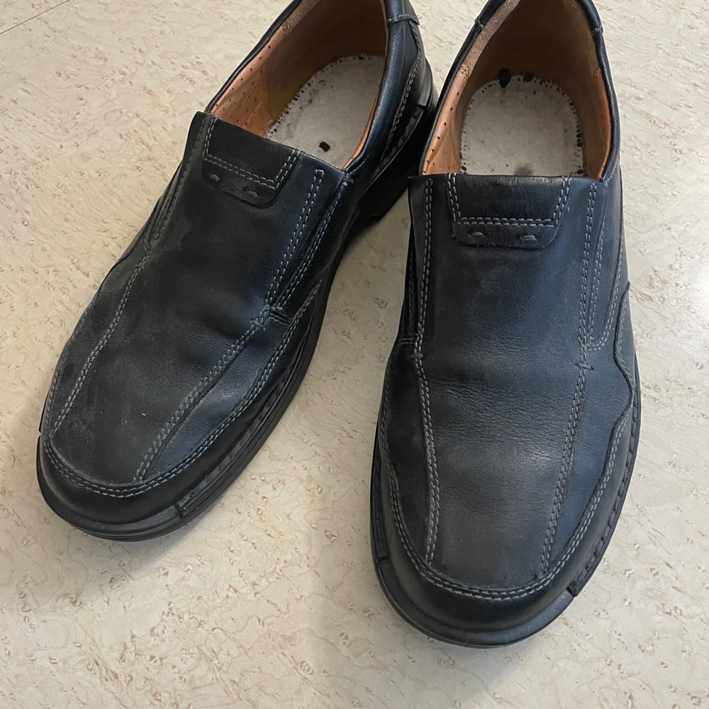 ECCO Men’s 11.5 US Black Loafers Slip On EU 45